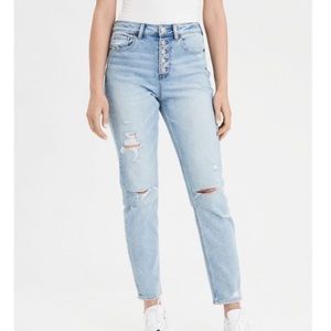 American Eagle AE Stretch Button Fly Mom Jean